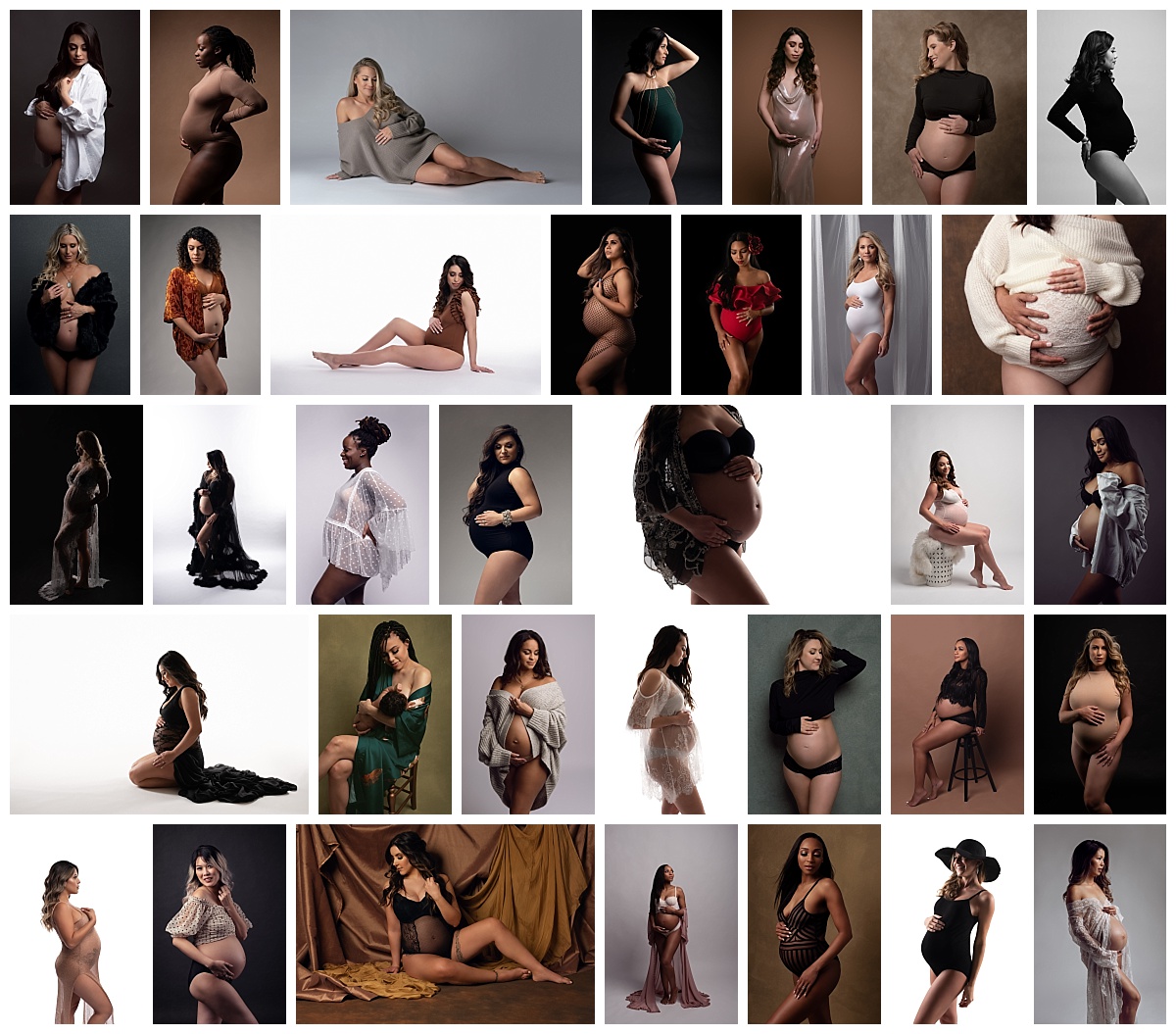 #1 Houston Maternity Photographer has a vast wardrobe made to flatter every mother's body.